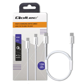 Qoltec Kabel Usb 2.0 Typ C Usb 2.0 Typ C 60W Qc 3.0 Pd 1.5M Biały - Qoltec