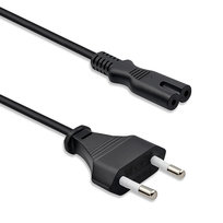 Qoltec Kabel zasilający IEC C7 | CEE 7/16 | ósemka | 2x0.75mm² | Czysta miedz CU | 1m Qoltec