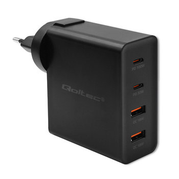 Qoltec Mocna Ładowarka Gan Power Pro 2Xusb-C 2Xusb 130W 5-20V 1.5-5A Pd - Qoltec