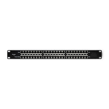 Qoltec Patch panel RACK 48V 24 porty Passive PoE Injector Czarny - Qoltec