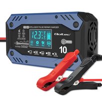 Qoltec Prostownik Ładowarka Do Akumulatora Z Funkcją Naprawy 12-24V 10A Lcd Mocna 9 Trybów Std Agm Gel Lifepo4 Qoltec