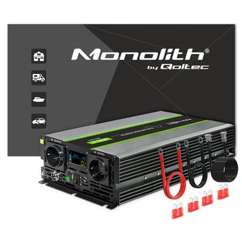 Qoltec Przetwornica napięcia Monolith | 3000W | 6000W | 24V na 230V | Czysty Sinus | LCD - Qoltec