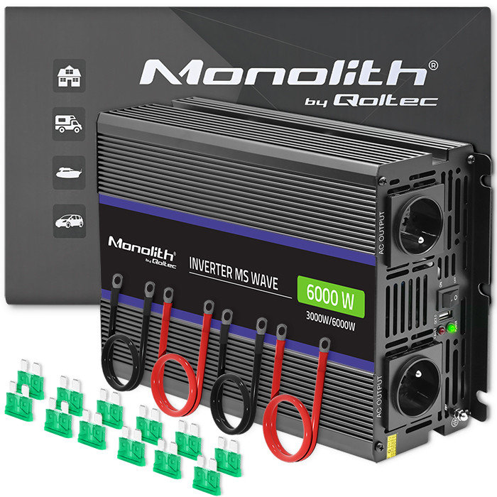 Qoltec Przetwornica Napięcia Monolith 6000 Ms Wave | 12V Na 230V | 3000 ...