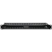 Qoltec Solidny stalowy Organizer kabli do szaf RACK 19" 24 porty 1U Qoltec