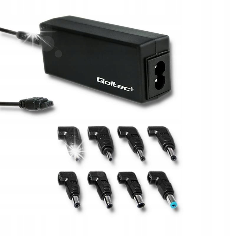 Inny producent Qoltec Uniwersalny automatyczny zasilacz sieciowy 45W 8 wtyczek + kabel
