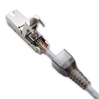 Qoltec Wtyk RJ45 beznarzędziowy STP CAT6 JACK PIN T568B T568A - Qoltec