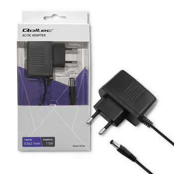 Qoltec Zasilacz Wtyczkowy 7.5W 7.5V 1A 5.5*2.1 - Qoltec