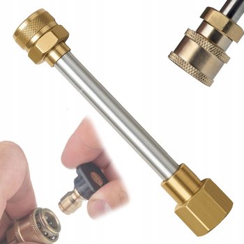 QRC-EasyLock TR22F KärcherConnect - Przedłużka żeńska | QRC 1/4 | Gwint TR22 x 1.5 | Do pianownic i lanc Kärcher EASY!Lock | Mosiężna konstrukcja - Rosfix