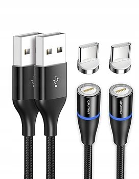 QTUMIST 2 szt Kabel USB - USB typ C 2 m z magnetyczną końcówką - Inny producent