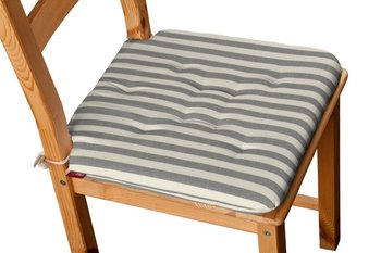 Quadro Siedzisko Olek na krzesło, szaro białe pasy (1,5cm), 42x41x3,5 cm - Dekoria