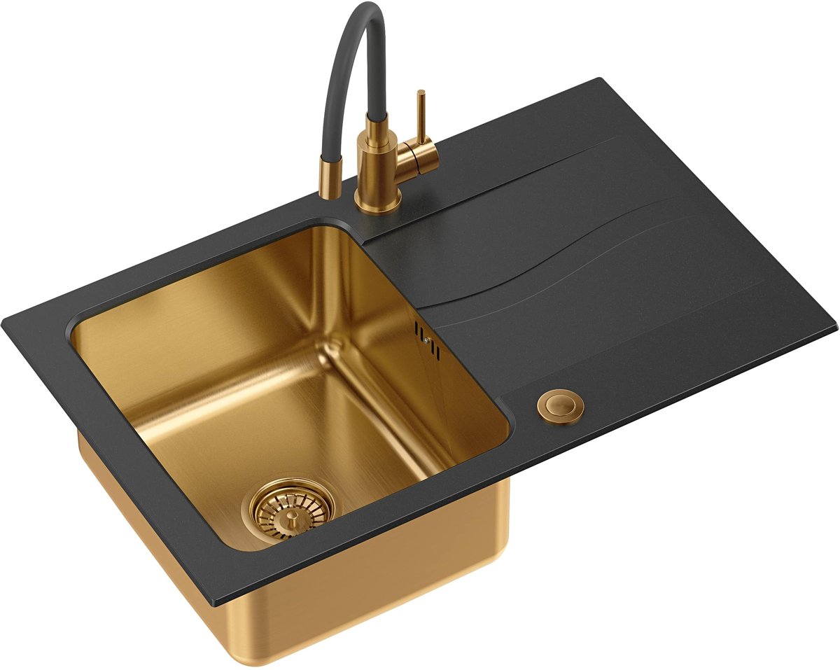 Quadron Michael 111 Limited Edition zlewozmywak onyx/miedziany z