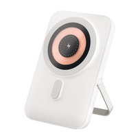 QUALO MagSafe power bank 10000 mAh z LED i podstawką biały QMPB5-LD-00