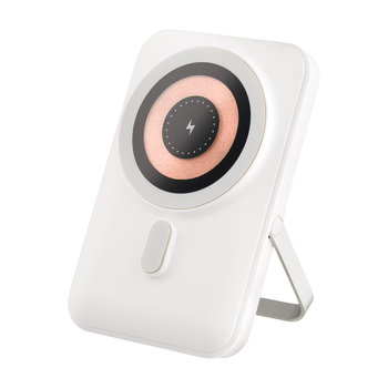 QUALO MagSafe power bank 10000 mAh z LED i podstawką biały QMPB5-LD-00 - TelForceOne S.A.