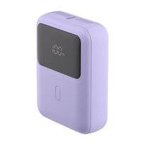 QUALO power bank 10000 mAh mini z LED 20W liliowy QPB10-LD-20-09