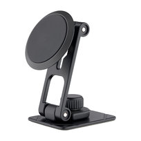 QUALO uchwyt samochodowy magnetyczny na szybę round clear czarny QUSM-S-RC-01