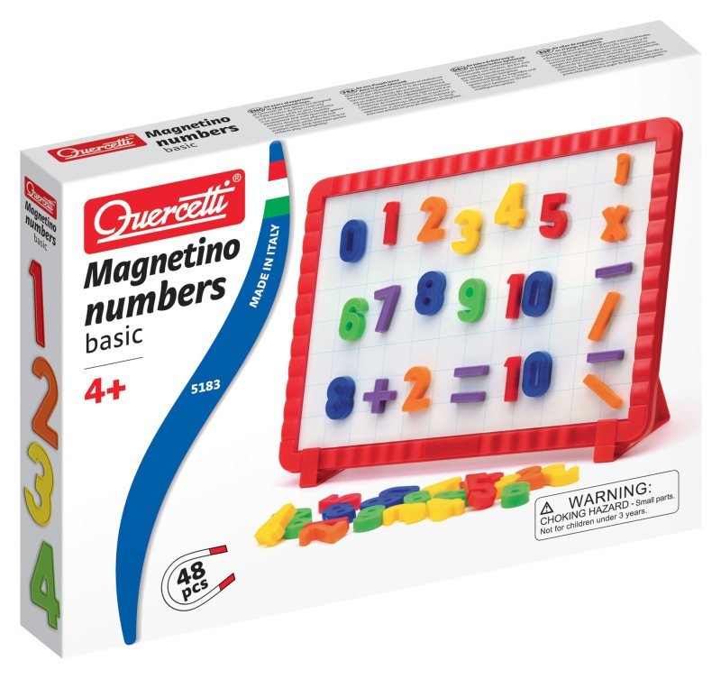 Quercetti, Basic, Cyfry, tablica magnetyczna, 48 elementy
