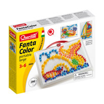 Quercetti, Fanta Color Portable Large, Mozaika duża, zabawka kreatywna, 280 elementów Quercetti