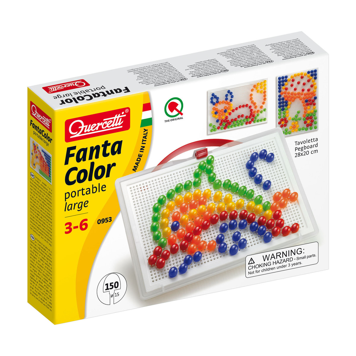 Quercetti, Fanta Color, zabawka kreatywna Mozaika Delfin