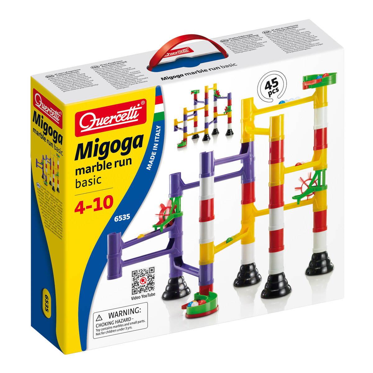 Quercetti, Migoga Marble Run Basic, kulodrom, zabawka rozwojowa-Zdjęcie-0