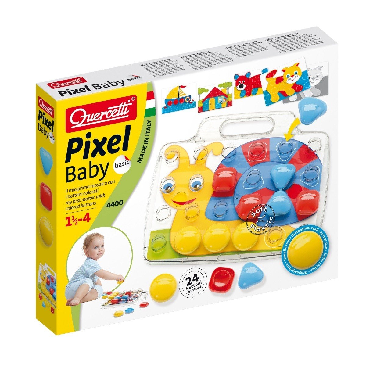 Quercetti, zestaw Mozaika Pixel Baby Basic-Zdjęcie-0
