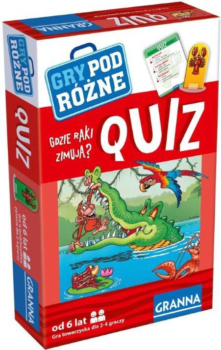 Quiz: Gdzie raki zimują, gra edukacyjna, Granna
