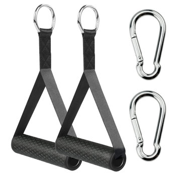 Rączki Gumowe, Uchwyt Do Wyciągu Dolnego I Górnego Oraz Gum Taśm Oporowych Fitness Zestaw 2 Szt. + Karabińczyki - REVITY