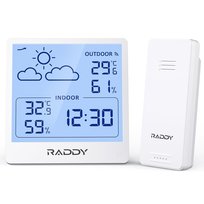 Raddy Stacja Pogodowa Bezprzewodowa 5.0'' Z Higrometrem Raddy