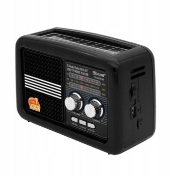 RADIO COLON kuchenne turystyczne przenośne solarne USB retro RX-BT978S czarne - XYZ
