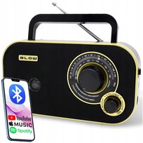 RADIO KUCHENNE RETRO BLUETOOTH USB SD 230V PRZENOŚNE NA BATERIE R20 ANTENA Blow