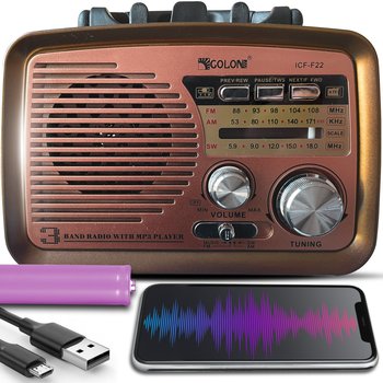 RADIO KUCHENNE RETRO FM PRZENOŚNE BLUETOOTH USB SD - Retoo