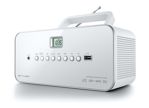 Radio MUSE M-28 RDW AM/FM, CD/MP3, port USB, białe