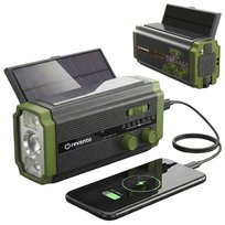 RADIO PRZENOŚNE NA BATERIE KORBKĘ SOLARNE Z KORBKĄ AKUMULATOREM POWERBANK