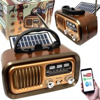 Radio Retro Retropolis AUSTIN Vintage USB microSD Bluetooth 1200mAh Ładowanie solarne Retropolis