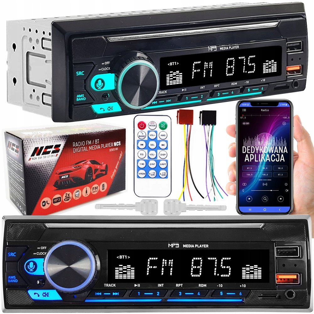 Zdjęcia - Radio samochodowe CLIO  1DIN USB SD mikrofon Bluetooth Renault  Master Lagun 