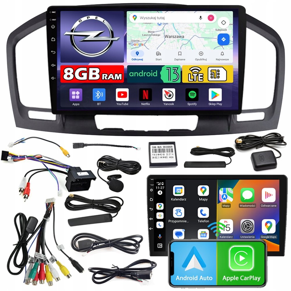 Radio samochodowe NCS ZQ9 OPEL INSIGNIA 2008-2013 Android