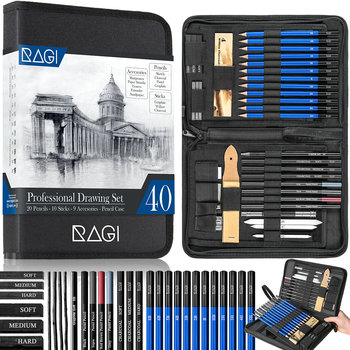 RAGI, Ołówki do szkicowania, Profesjonalny zestaw 40w1 - Ragi