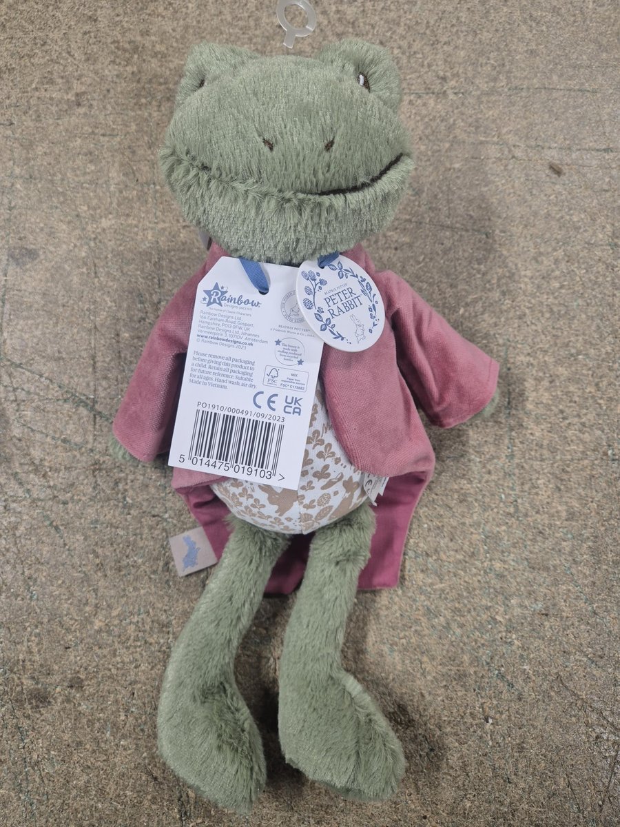 Rainbow Designs Jeremy Fisher Deluxe Soft Frog Toy – Frog Teddy from ...