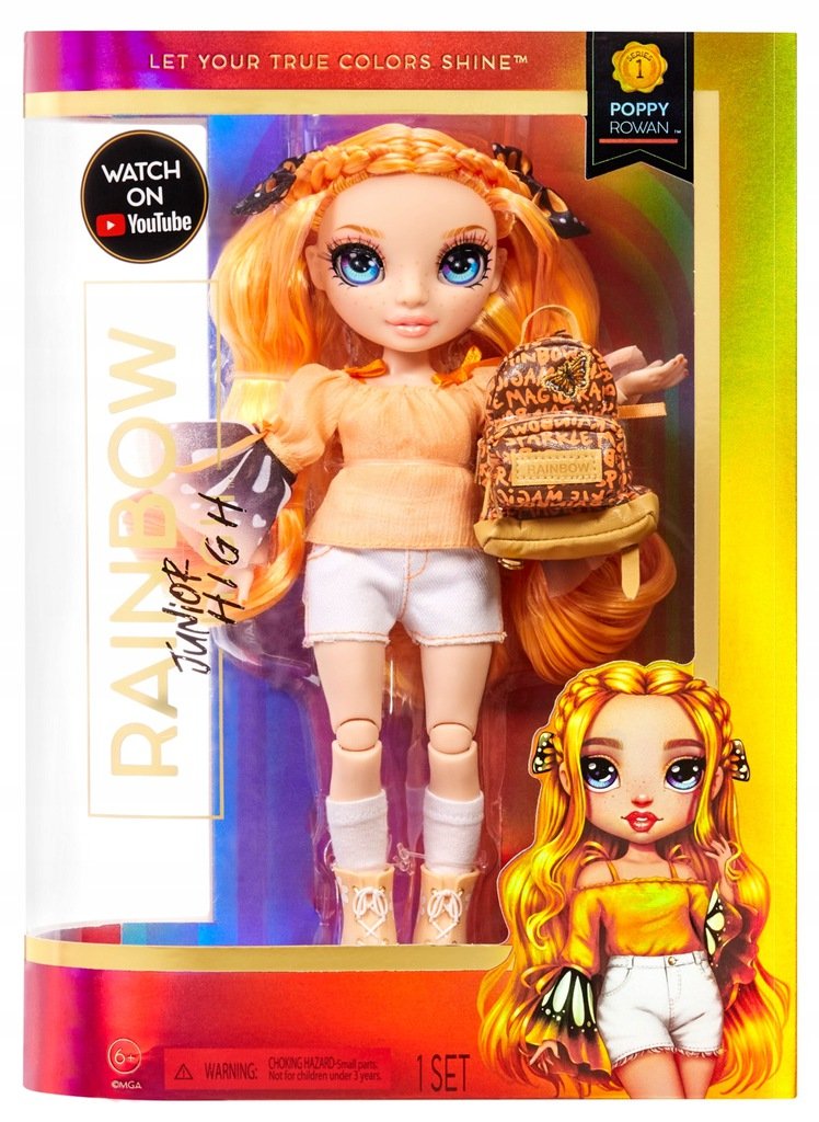 Rainbow High Junior High Fashion Doll - Poppy Rowan (Orange