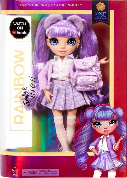 Zdjęcia - Lalka Rainbow High ,  Junior High Fashion Doll - Violet Willow  (Purple)
