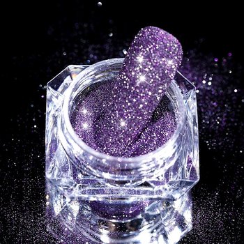 Raisin, Pyłek do zdobień paznokci Brillant Flash 08 - Raisin