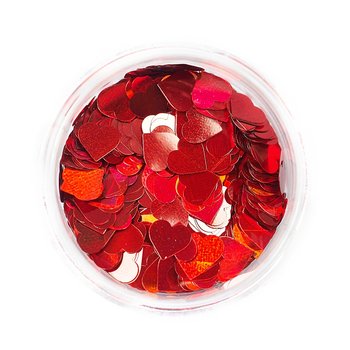 Raisin, Pyłek do zdobień paznokci Hearts 03 - Raisin