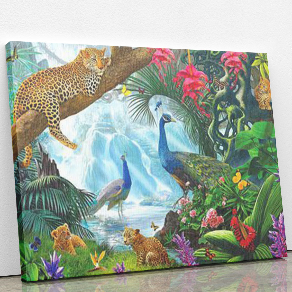 Фото - Творчість і рукоділля Raj w dżungli - Diamentowa mozaika, haft diamentowy 50 x 40 cm