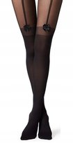 RAJSTOPY damskie CALZEDONIA EFEKT POŃCZOCH kokardka czarne 1/2 S/M Calzedonia