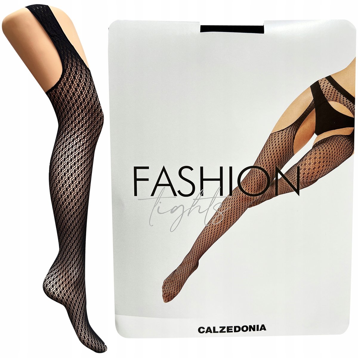Rajstopy kabaretki Calzedonia 20den czarny Nero rozmiar M/L