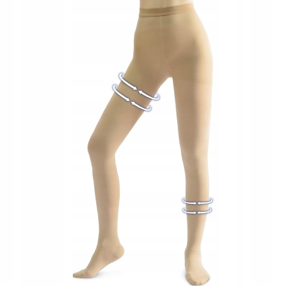 beister 20-30mmhg Bas De Contention Femme & Homme, Chaussettes De Compression Longues Classe 2 Medicale Sans Pied Soutien Graduel Bas De Compression, Indiqué pour Les Varices, l'œdème, Le Vol
