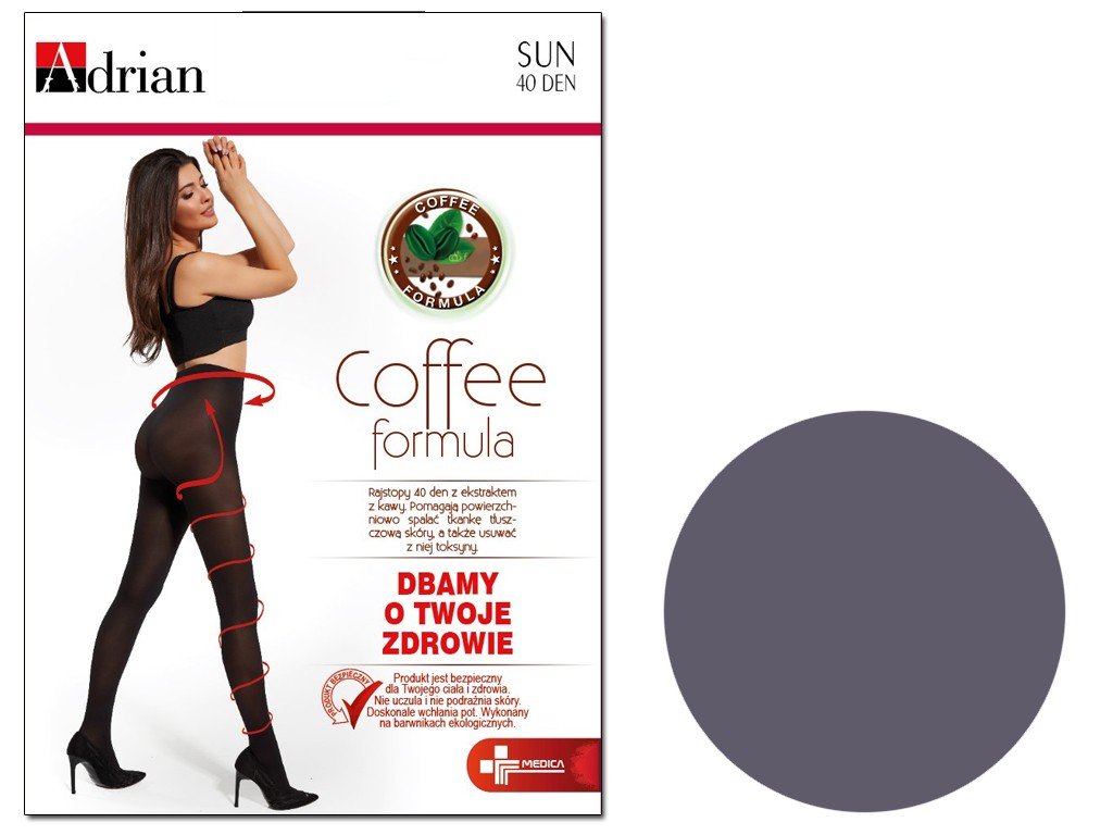 Rajstopy Z Ekstraktem Z Kawy Sun 40Den 5 Grigio - Adrian | Moda Sklep ...