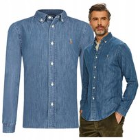 RALPH LAUREN koszula jeansowa granatowa na co dzień PREMIUM RALPH LAUREN koszula jeansowa granatowa na co dzień PREMIUM r.S
