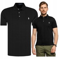 RALPH LAUREN męska koszulka polo czarna SLIM RALPH LAUREN męska koszulka polo czarna SLIM r.M