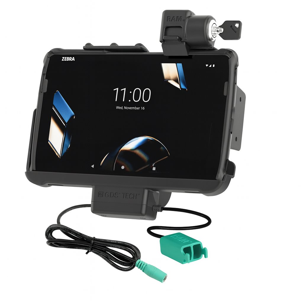 Secure Usb Mounts RAM Mounts Blokada Tough-Dock Power + Dual USB dla tabletu Zebra ET4x ...