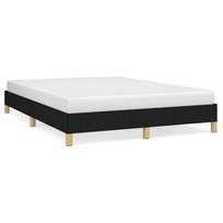 Rama łóżka aksamitna 203x163x25 cm, czarna / AAALOE